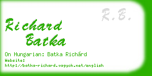 richard batka business card